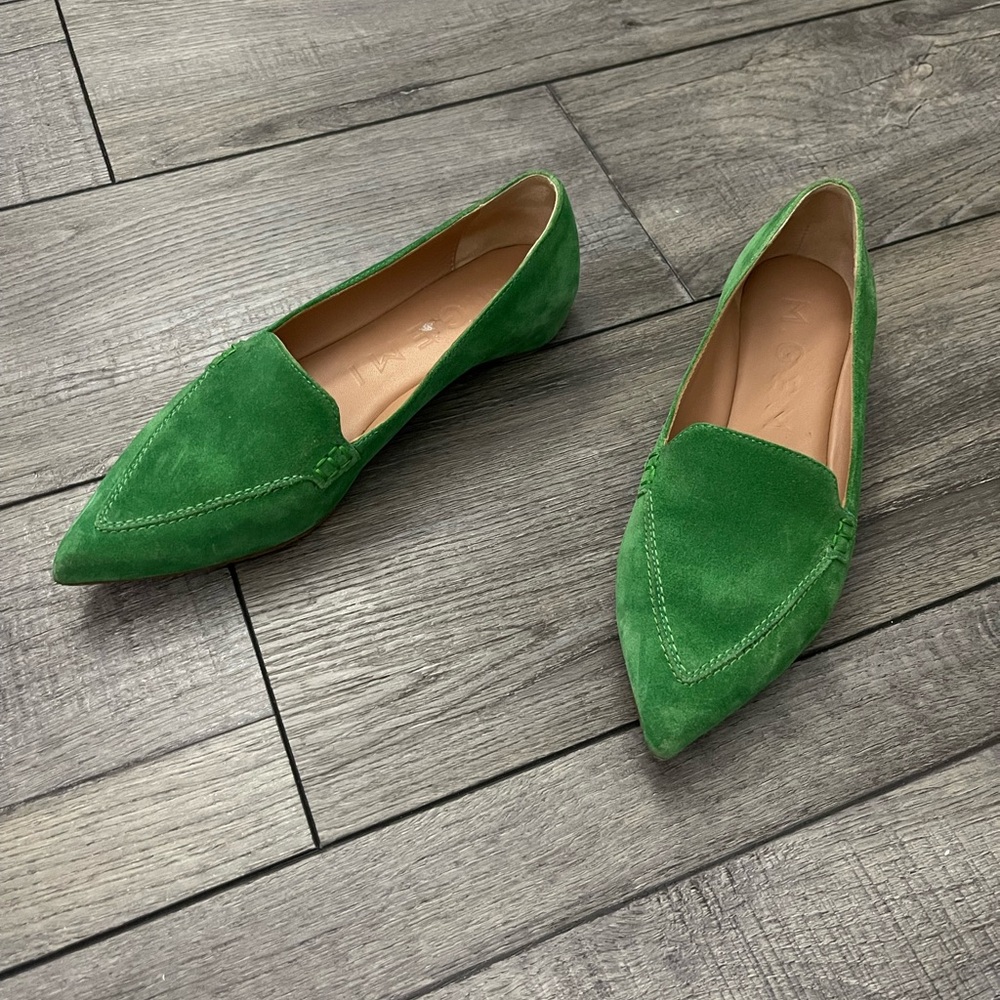 M Gemi Green Suede Women's Loafers size 37